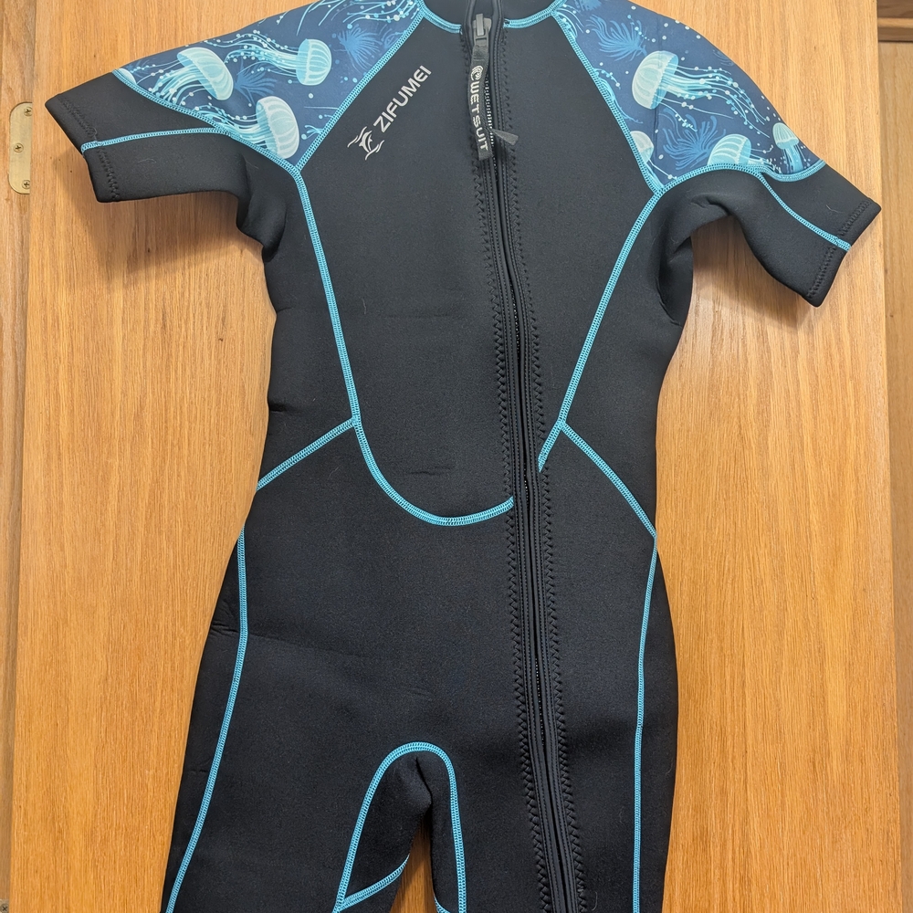 Swim Wetsuit - Black and Blue Jellyfish
